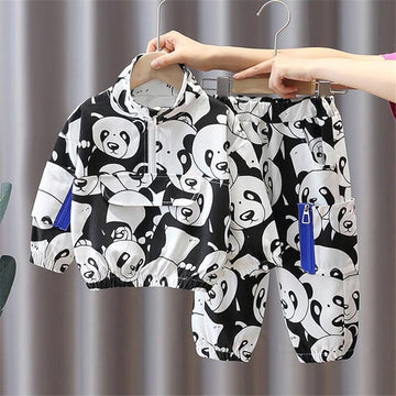 New In Fashion, 2Pc Baby Dinosaur Cotton Sports Sweaters & Pants Sets, For Both Boys and Girls